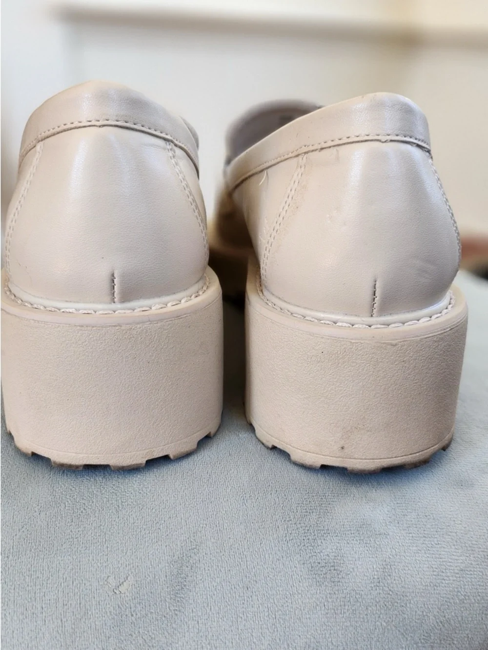 Madden Girl Cream Penny Loafers - Picture 4 of 9